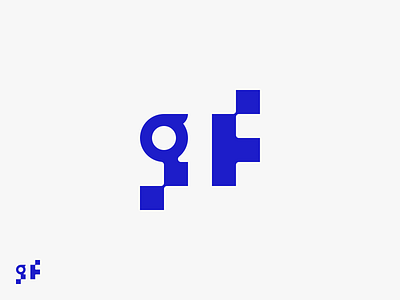 Gabriel Furman Monogram blue brand identity branding coach coaching design gf lettermark logo minimal monogram monogram design monogram logo stairs stairway success