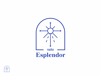 radio esplendor blue brand brand identity brand identity design branding christian church cross design god logo radio