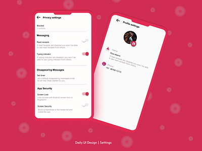 Daily UI - Privacy and Profile settings