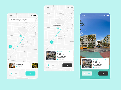 Daily UI - Map Route app design ui ux