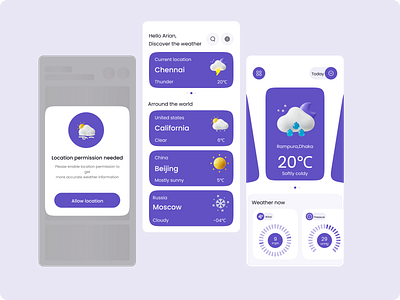 Daily UI - Weather Report design ui ux