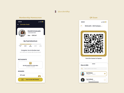 Zomato Gold Membership graphic design mobile app ui ux
