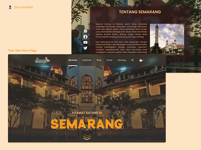 Semarang Tour Site branding design hero page ui ux website