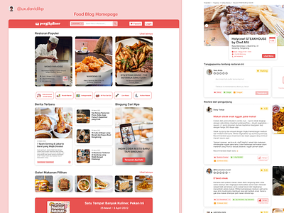 Pergikuliner Website Redesign design food blog ui ux website