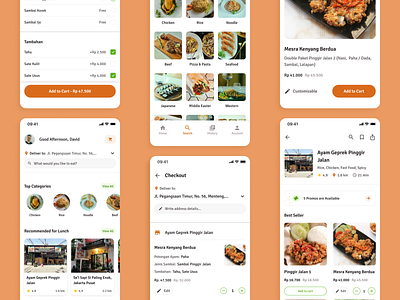 Food Delivery - Mobile App (for 10am Design Challenge) design food delivery mobile app ui ux