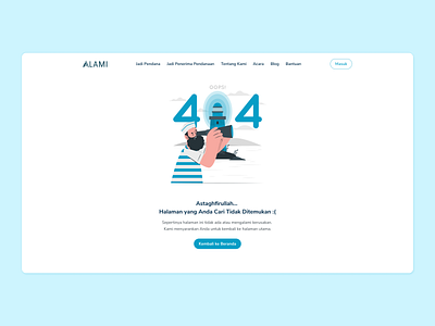 404 Page - ALAMI Sharia Finance (Desktop Version) 404 page alami sharia daily ui challenge design finance not found sharia finance ui ux website