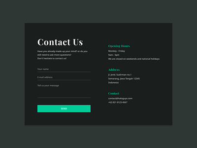 Contact Us contact us daily ui challenge design ui ux website