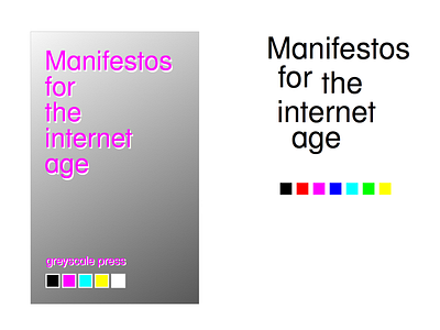 Manifestos - cover concept book cover manifesto