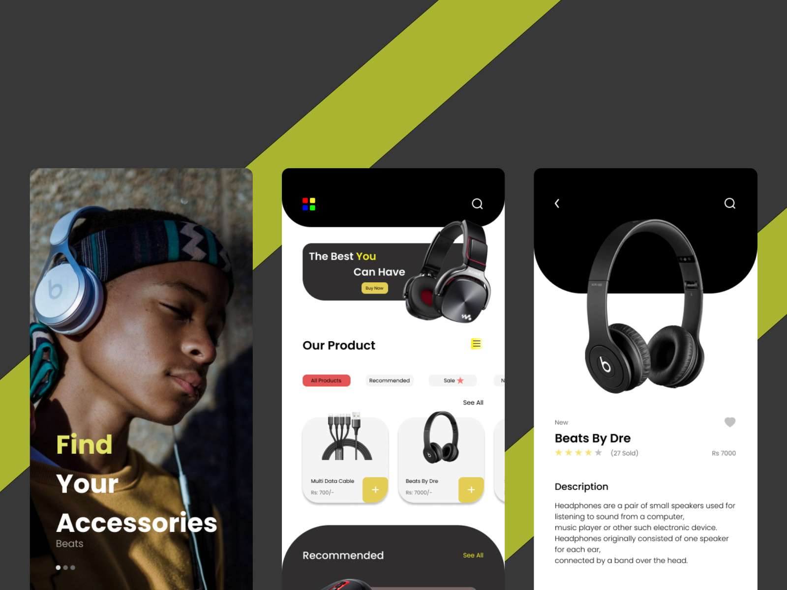 Headphone App Design by Shaheer Arshad on Dribbble