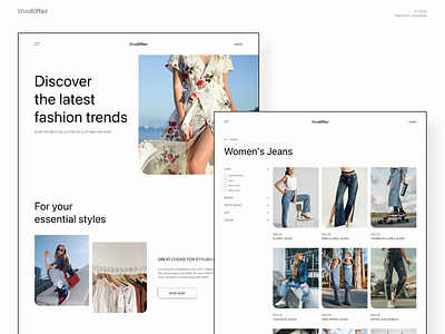 Fashion E-commerce site design e commerce graphic design ui website design