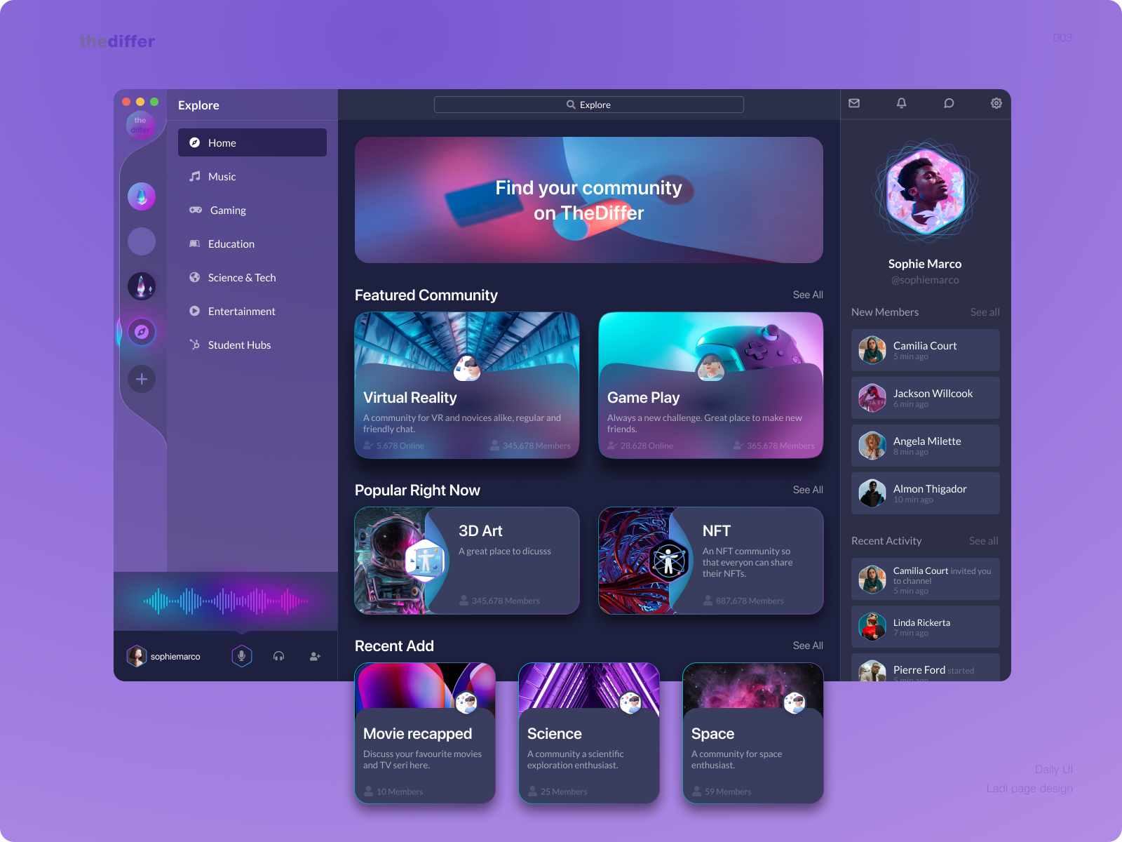 Social Network Landing Page Concept by Peter Lam on Dribbble
