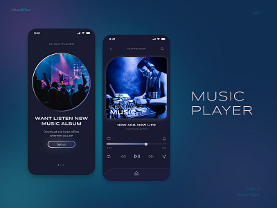 Music Player App Design app dailyui design graphic design music app ui