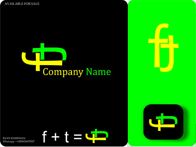 LETTER F & T LOGO TEMPLATE design graphic design letter f letter t logo logo template template