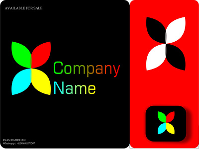 FOUR LEAVES LOGO TEMPLATE design four four leaves graphic design leaves logo logo template template vector