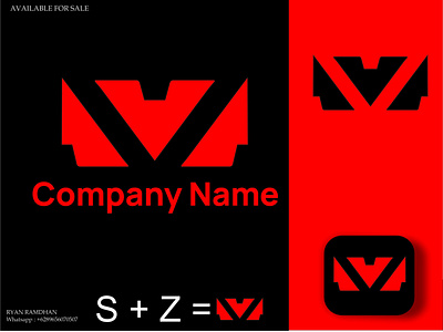 S & Z LETTER LOGO TEMPLATE branding design graphic design letter logo logo template s vector z