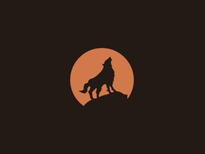 SILHOUETTE WOLF graphic logo logo design shilouete simple wolf