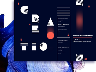 Daily UI :: 006 - Poster // Creation Without Tomorrow