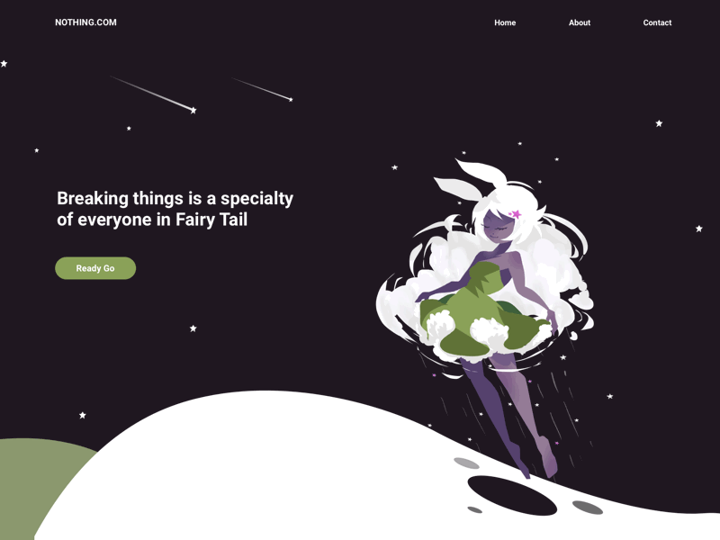 Green Fairy Header landing page banner dailyui fairy green header illustration landing landingpage paitting wip