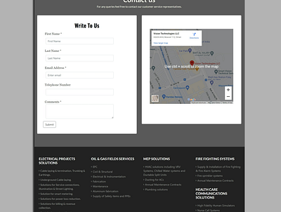 Web Design for Vision Technologies llc branding design responsive website ui ux web design website