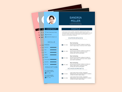 Resume Design biodata cv design graphic design illustration resume ui vector