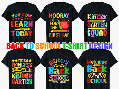 Back To School T-shirt Designs animation app back to school back to school t shirt design branding design graphic design illustration logo school t shirt design svg design t shirt t shirt design typography vector