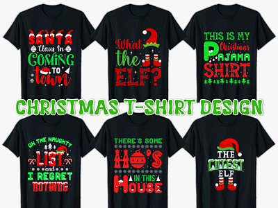 Merry Christmas T-shirt Designs 3d animation app branding christmas design graphic design illustration logo merry christmas merry christmas t shirt motion graphics t shirt ui