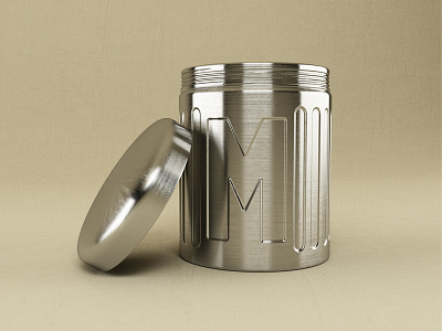 M on a can