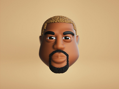 Kanye 3d 3dillustration c4d cgi character characterdesign emoji hiphop icon illustration kanye kanye west rap rapper yeezy