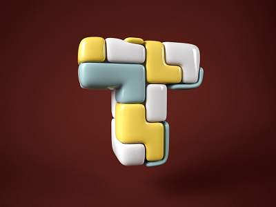 T 3d 3dillustration 3dtype lettering typeinspace typeinspaceproject typography