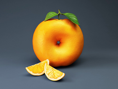 O is for orange 3d 3dillustration 3dtype cgi lettering type typeinspace typography