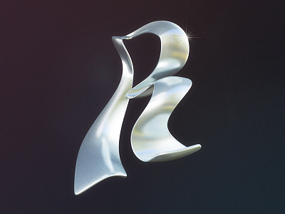 R is for Retro 3d 3dtype lettering retro type typeinspace vintage