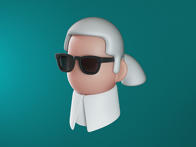 Karl Lagerfeld 3d 3dillustration cgi characterdesign digitalart illustration karllagerfeld lagerfeld