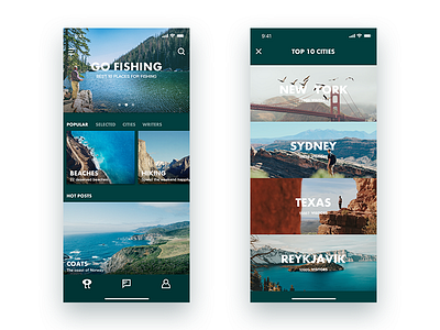 Conceptual design of travel App