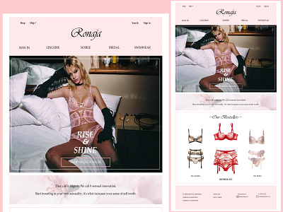 Lingerie Brand Webpage Design branding lingerie logo ui ux webpage