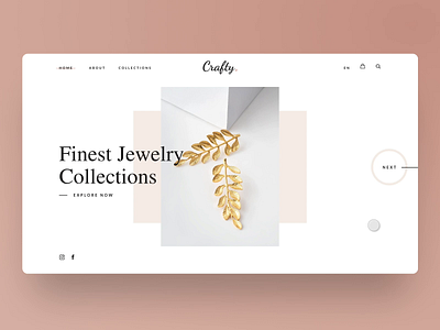 Jewelry WordPress Theme Redesign animation drag figma flinto grid homepage images jewelry photos scroll scrolling serif smooth typography ui user interface ux web web design website