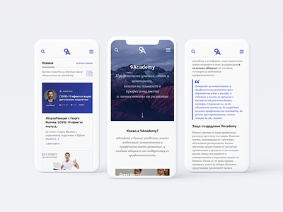 9Academy Website Redesign - Mobile Version 9a 9academy app grid interface iphone layout mobile mockup news redesign responsive text typography ui user interface ux web design webdesign website
