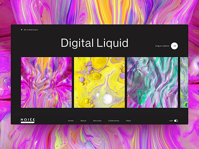 “Digital Liquid” Collection - Desktop Interactions collections colorful contrast dark more dark ui digital layout liquid pantone pattern popup print printing product design simple typography ui user interface ux website