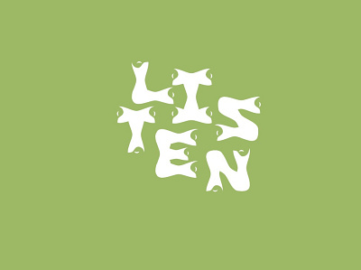 Listen Logo branding creative logo design ears font icon identity illustration logo logo mark logodesign logofolio logotype mark modern logo symbol