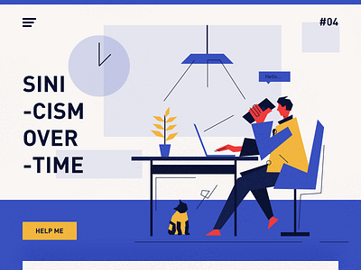 Sinicism overtime design illustration ui web