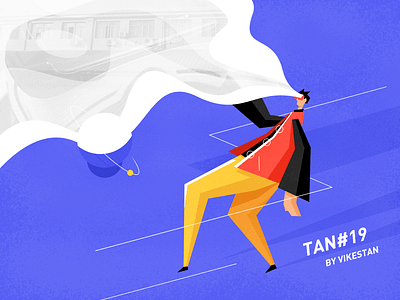 TAN#19 hard edge geometry illustration tan