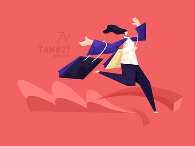 TAN#27 hard edge geometry illustration tan