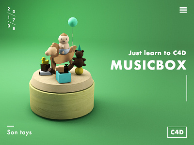 My son toys～ c4d musicbox toys
