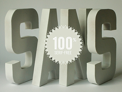 100% Serif-Free serif typography