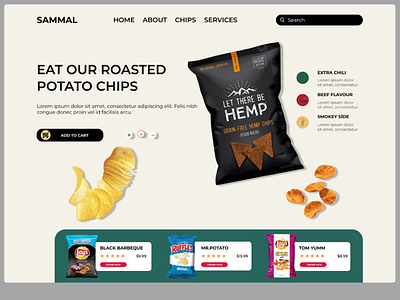 Chips distributor landing page UI animation app branding design interaction design motion design product design ui ui design ux design ux research web design