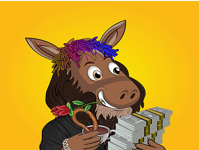 Horse King NFT 3d adobe illustrator crypto graphic design illustration nft nft artist