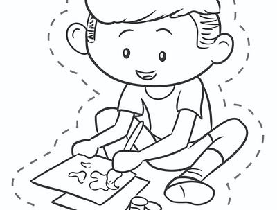 illustration for kids drawing adobe illustrator black and white art cartoon creation child drawing children book character design graphic design illustrated children book illustration kinds coloring book nft artist vector art