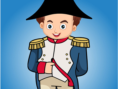 Napoleon Cartoon Creation adobe illustrator c cartoon cartoon character colorful cute gaming industry graphic design illustration kid napoleon illustration portrait