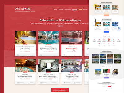 Website Design for Booking Wellness and Spa Hotels booking cards design footer hero hotel landing lp mobile page redesign site spa web web design website wellness