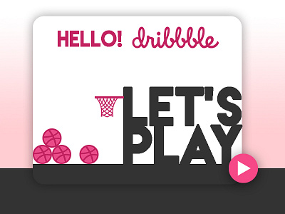 Debut Shot! basketball card clean debut dribbble first flat game material design play shot ui