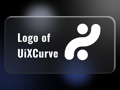 UiXCurve Logo app branding curve design digital grassmorphizom logo logo card saas typography ui uix user experience ux vector web